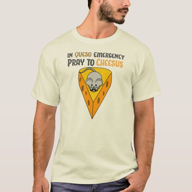 Camiseta En Queso, rezo de emergencia al queso (Anverso)