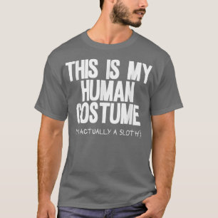 Camiseta En realidad soy un eslogan disfraz humano Hallowee