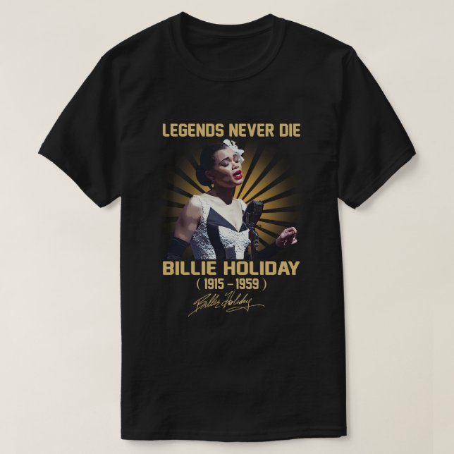 Camiseta En Recuerdos De La Leyenda De Música Billie Holida (Diseño del anverso)