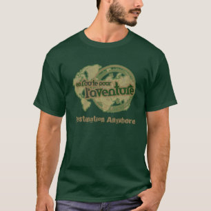Camiseta en route pour l'aventure en cualquier sitio green