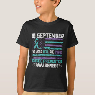 Camiseta En Septiembre Nosotros Vestimos Verde Acuático Y P