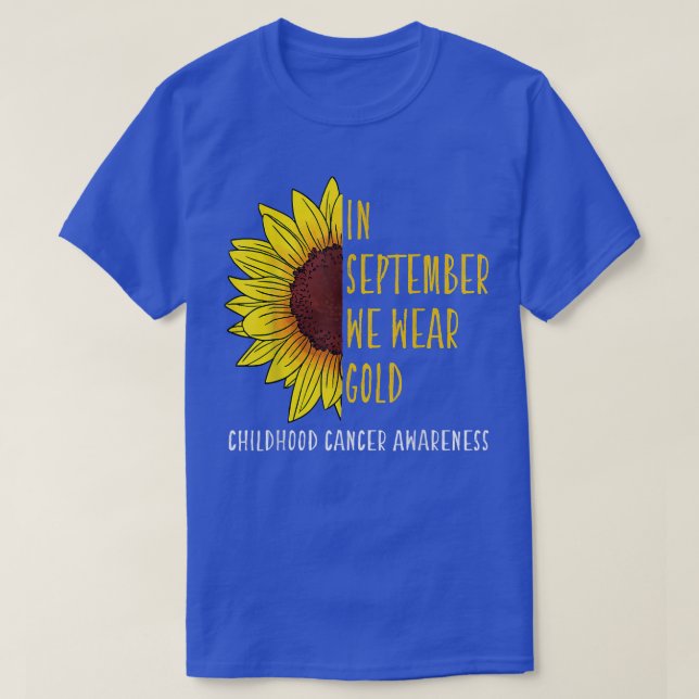 Camiseta En Septiembre Usa Oro Conciencia sobre el Cáncer I (Diseño del anverso)