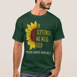 Camiseta En Septiembre Usa Oro Conciencia sobre el Cáncer I