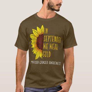 Camiseta En Septiembre Usa Oro Conciencia sobre el Cáncer I