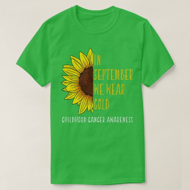 Camiseta En Septiembre Usa Oro Conciencia sobre el Cáncer I (Diseño del anverso)