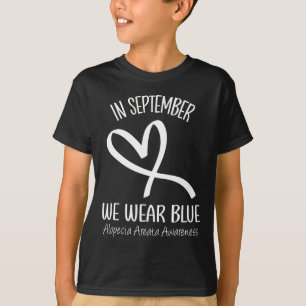 Camiseta En Septiembre Usamos Alopecia Azul Areata Awarenes