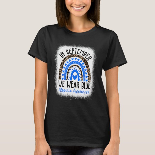 Camiseta En Septiembre Usamos Alopecia Azul Areata Awarenes (Anverso)