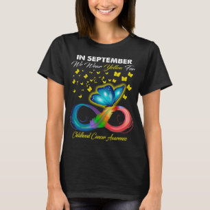 Camiseta En Septiembre Usamos Amarillo Para El Cáncer Infan