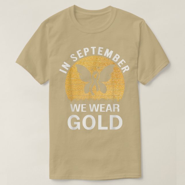 Camiseta En Septiembre Usamos Awarene, Cacner De Niños De O (Diseño del anverso)