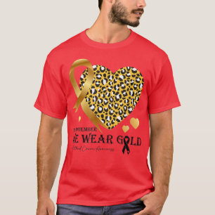 Camiseta En Septiembre Usamos Cáncer De Oro-Corazón De Niño