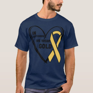 Camiseta En Septiembre Usamos Cáncer De Oro En El Arcoiris