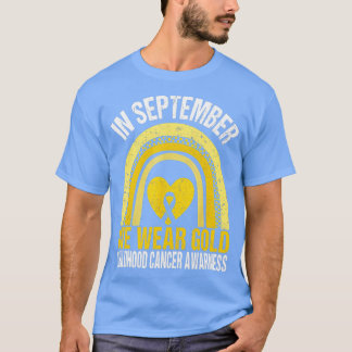 Camiseta En Septiembre Usamos Cáncer De Oro En El Arcoiris