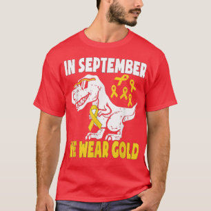 Camiseta En Septiembre Usamos Cáncer De Oro Para Niños Rex
