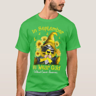 Camiseta En Septiembre Usamos Cáncer Infantil Con Gnomes De