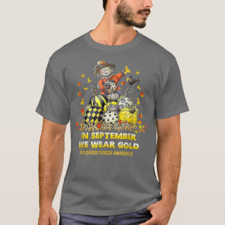 Camiseta En Septiembre Usamos Cáncer Infantil De Oro A