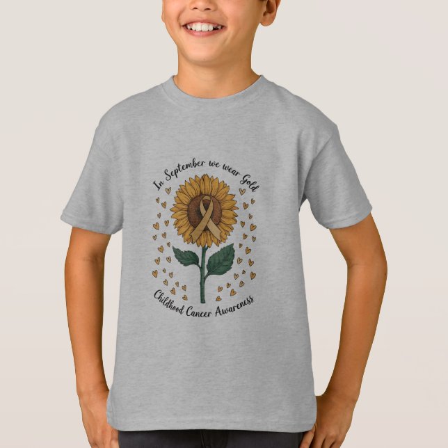 Camiseta En Septiembre Usamos Cáncer Infantil De Oro Consci (Anverso)