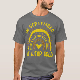Camiseta En Septiembre Usamos Cáncer Infantil Dorado Consci
