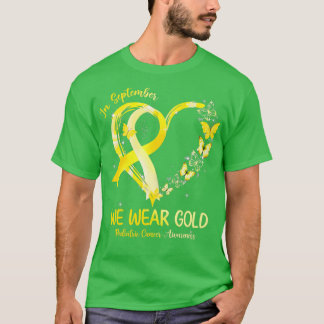 Camiseta En Septiembre Usamos Cáncer Pediátrico De Oro A