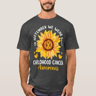Camiseta En Septiembre Usamos Cañón De Girasol De Oro