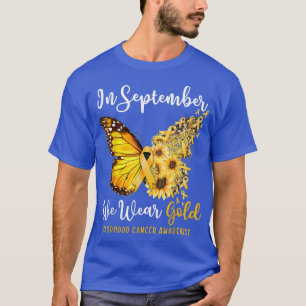 Camiseta En Septiembre Usamos Cañón De Mariposa De Oro
