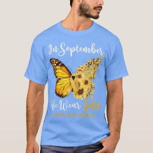 Camiseta En Septiembre Usamos Cañón De Mariposa De Oro
