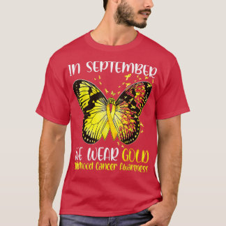 Camiseta En Septiembre Usamos Cañón De Mariposa De Oro