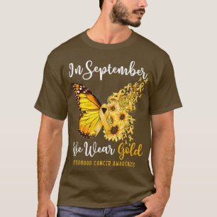 Camiseta En Septiembre Usamos Cañón De Mariposa De Oro