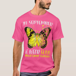 Camiseta En Septiembre Usamos Cañón De Mariposa De Oro