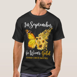 Camiseta En Septiembre Usamos Cañón De Mariposa De Oro
