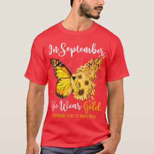 Camiseta En Septiembre Usamos Cañón De Mariposa De Oro