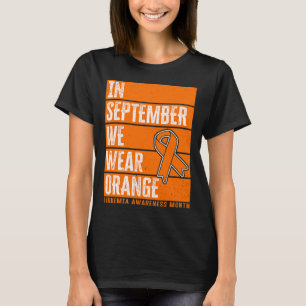 Camiseta En Septiembre Usamos Conciencia Sobre Leucemia Nar