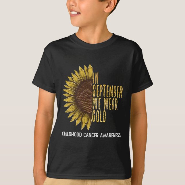 Camiseta En Septiembre, Usamos El Awaren Del Cáncer Infanti (Anverso)