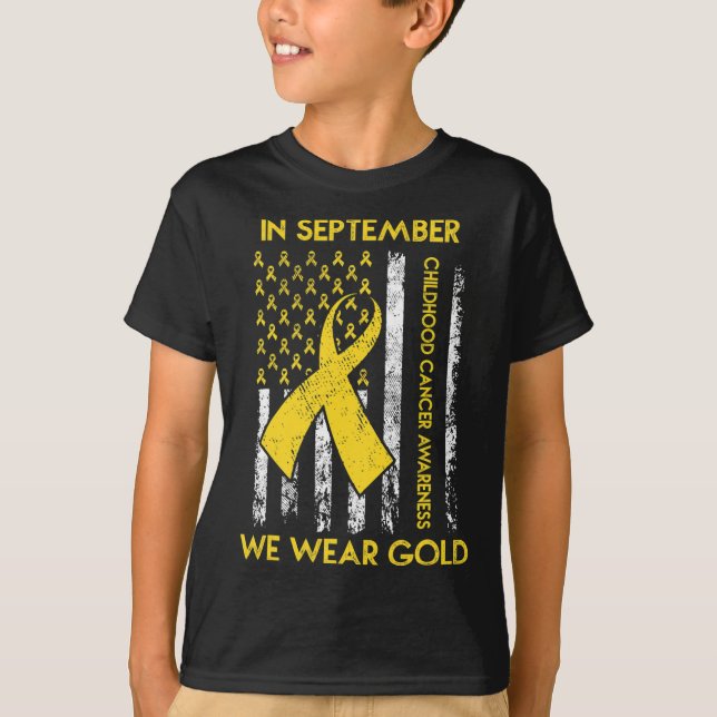 Camiseta En Septiembre Usamos El Awarene Del Cáncer Infanti (Anverso)