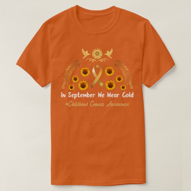 Camiseta En Septiembre Usamos El Awarene Del Cáncer Infanti (Diseño del anverso)