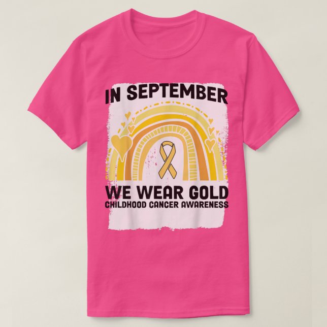 Camiseta En Septiembre Usamos El Awarene Del Cáncer Infanti (Diseño del anverso)