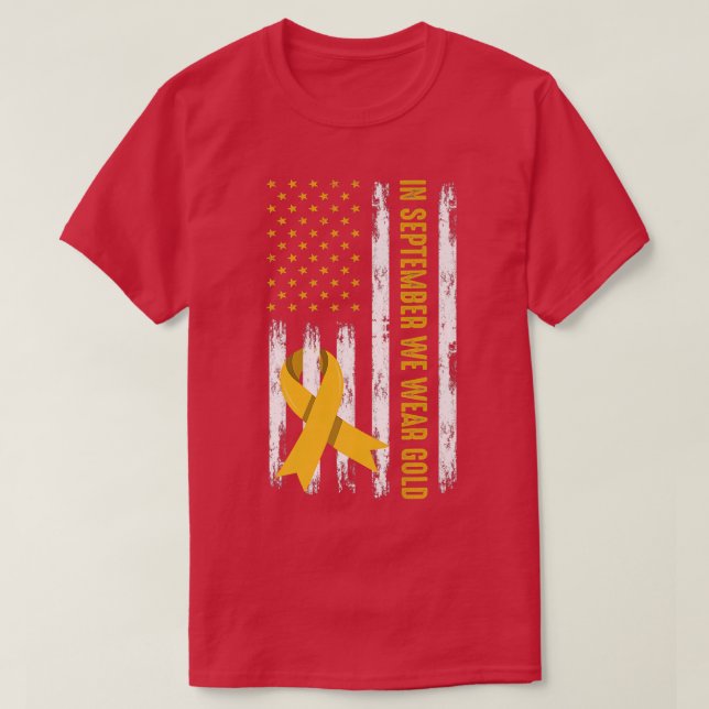 Camiseta En Septiembre Usamos El Awarene Del Cáncer Infanti (Diseño del anverso)