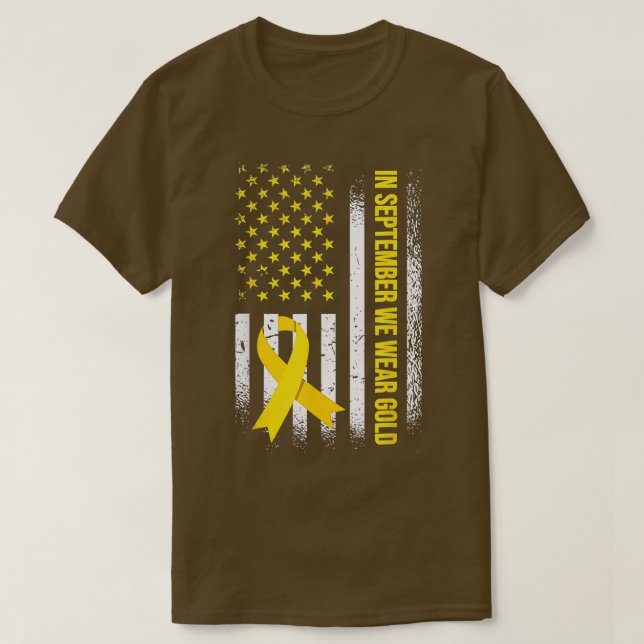 Camiseta En Septiembre Usamos El Awarene Del Cáncer Infanti (Diseño del anverso)