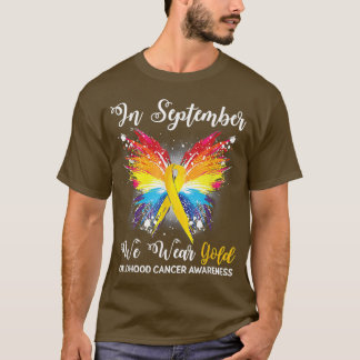 Camiseta En Septiembre Usamos El Awarene Del Cáncer Infanti