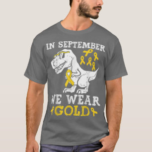 Camiseta En Septiembre Usamos El Cáncer Infantil De La Trex