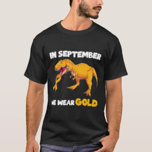 Camiseta En Septiembre Usamos El Cáncer Infantil De La Trex