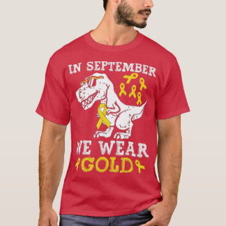 Camiseta En Septiembre Usamos El Cáncer Infantil De La Trex