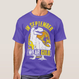 Camiseta En Septiembre Usamos El Cáncer Infantil De La Trex