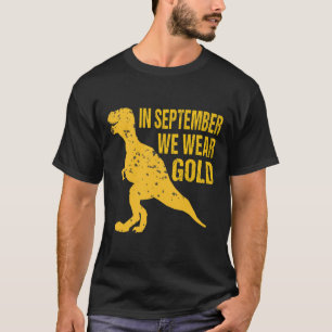 Camiseta En Septiembre Usamos El Cáncer Infantil De La Trex
