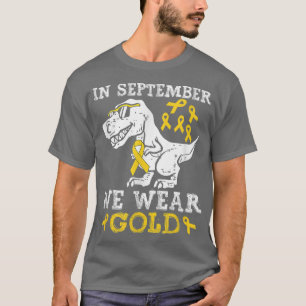Camiseta En Septiembre Usamos El Cáncer Infantil De La Trex