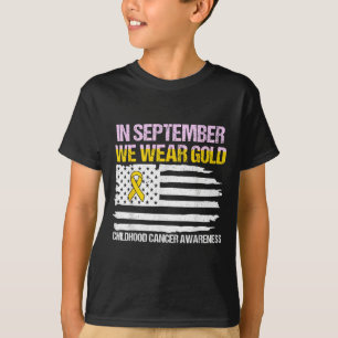 Camiseta En Septiembre Usamos El Oro De Cáncer Infantil De