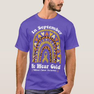 Camiseta En Septiembre Usamos Golds Rainbow Chilhood Cance