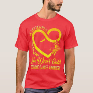Camiseta En Septiembre Usamos La Infancia De La Cinta Dorad