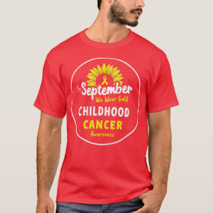 Camiseta En Septiembre Usamos La Niñez Del Girasol Oro Awar