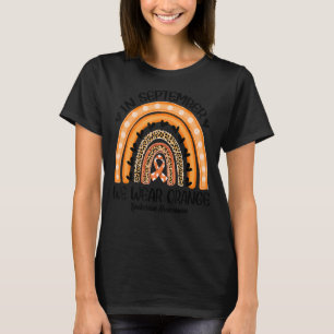 Camiseta En Septiembre Usamos Leucemia Arcoiris Naranja Con