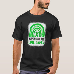 Camiseta En Septiembre Usamos Linfoma Verde Lime Arcoiris A
